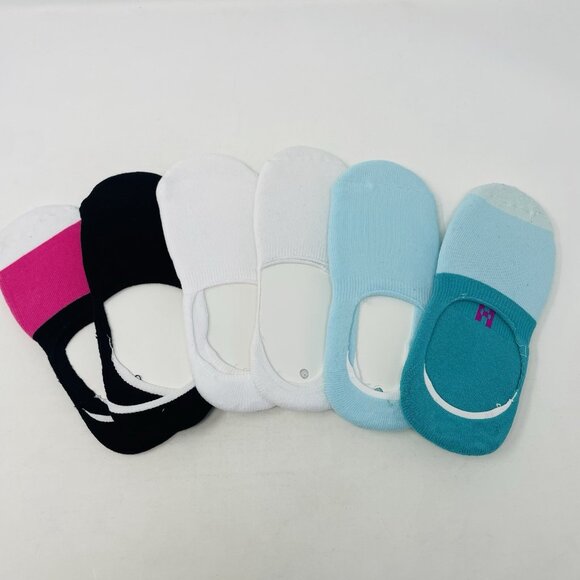 Hue Womens One Size Fits Most Soft Cotton 6 Pack Sneaker Liner Socks in Opal 811 - Picture 2 of 5
